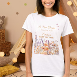 パステル フローラル ウォーターカラー  Tシャツ