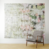 パステル フローラル ガーランド ウェディング プロップ タペストリー (インサイチュ(横))