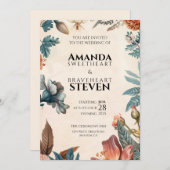 パステル&フローラ結婚ズ 招待状 (正面/裏面)