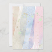 パステル ブラシ カリグラフィー BBQ 婚約パーティー 招待状 (裏面)