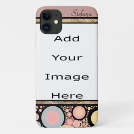 パステル&ブラックサーク縁どル iPhone 11 ケース