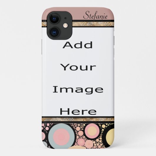 パステル&ブラックサーク縁どル Case-Mate iPhoneケース (裏面)