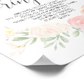 パステル ブラッシュ ブライダル シャワー リング ゲーム ポスター (角)