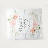 パステル ブラッシュ ベビーシャワー 背景 フォトブース タペストリー (正面(横))