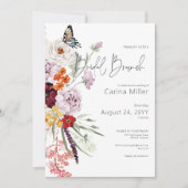 パステル&ブルゴーニュ開花フローラブライダルブランチ 招待状 (正面)