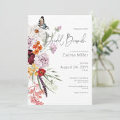 パステル&ブルゴーニュ開花フローラブライダルブランチ 招待状 (スタンド正面)