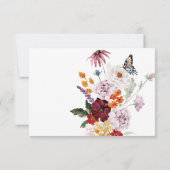 パステル&ブルゴーニュ開花モダンフローラトゥディナー 出欠カード (裏面)