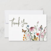 パステル&ブルゴーニュ開花モダンフローラ結婚ズ サンキューカード (正面)