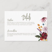 パステル&ブルゴーニュ開花モダンフローラ詳細 エンクロージャーカード (正面)