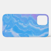 パステル・ブルー抽象芸術波 Case-Mate iPhoneケース (裏面 (横))