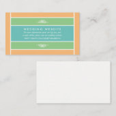 パステル ブロック - トロピカル カラー - 結婚式のウェブサイト エンクロージャーカード (正面/裏面)