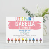 パステル ペイント パーティーの招待状 招待状 (スタンド正面)
