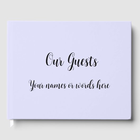 パステル ペリウィンクル パープル ゲストブック (正面)