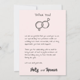 パステル ペンマンシップ サンクス カード ブラッシュ