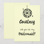 パステル ペンマンシップ ブライズメイド バタークリーム 招待状 (正面/裏面)