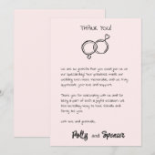 パステル ペンマンシップ 感謝カード ほっぺ 招待状 (正面/裏面)