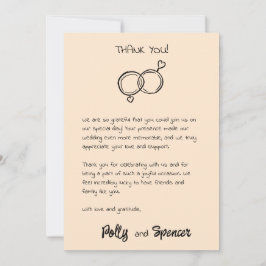 パステル ペンマンシップ 感謝カード オレンジ 招待状