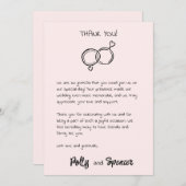 パステル ペンマンシップ 感謝カード ブラッシュ 招待状 (正面/裏面)