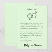 パステル ペンマンシップ 感謝カード 淡い フェアリー 招待状 (正面/裏面)