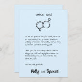 パステル ペンマンシップ 感謝カード 雲の青 招待状 (正面/裏面)