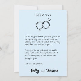 パステル ペンマンシップ 感謝カード 雲の青 招待状