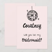 パステル ペンマンシップ 花嫁の友達 招待状 ブラッシュ (正面/裏面)