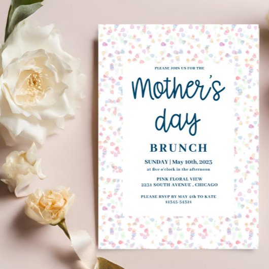 パステル マザーズデイ ブラン치 招待状
