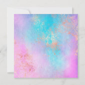 パステル マーブル カクテル バースデー パーティー 招待状 (裏面)