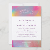 パステル ミニマル パステル パッション 招待状 リニア (裏面)