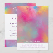 パステル ミニマル パステル パッション 招待状 リニア (正面/裏面)