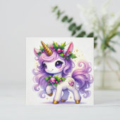 パステル ユニコーン ウィズ ゴールデン スパークルズ シーズンカード (スタンド正面)