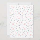 パステル・ユニコーン・レインボー・カラーの誕生日ガール 招待状 (裏面)