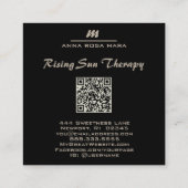 *~* パステル ユニコーン レインボー QR  ラックスイニシャル AP66 スクエア名刺 (裏面)