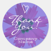 パステル ライラック パープル フラワー ブルーム サンクス ラベル (正面)