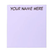 パステル ライラック ユニークな個人用教師ギフト ノートパッド (正面)