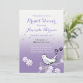 パステル ラブバードのウェディング ブライダル シャワーの招待状 招待状 (スタンド正面)