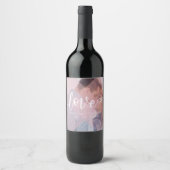 パステル ラブ フォト パーソナライズド ウェディング ワインラベル (正面)