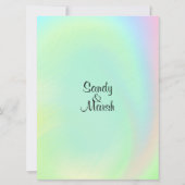 パステル レインボー ウェディング インビテーション（披露宴の案内を含む） 招待状 (裏面)