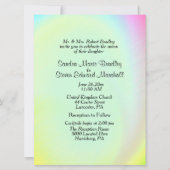 パステル レインボー ウェディング インビテーション（披露宴の案内を含む） 招待状 (正面)