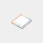 パステル レインボー カスタム ネーム ポストイット (アングル)