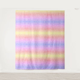 パステル レインボー グリッター タペストリー