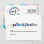 パステル レインボー スウォッシュ ロゴ ギフト券カード 招待状 (正面/裏面)