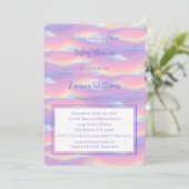 パステル レインボー スカイ ベイビー シャワー 招待状 (スタンド正面)