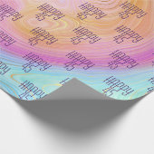 パステル レインボー スワール 45歳 誕生日 包装紙 (角)