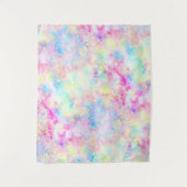 パステル レインボー タイダイ 写真 背景 タペストリー (正面)