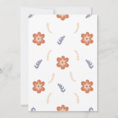 パステル レインボー デイジー 1歳の誕生日 招待状 (裏面)