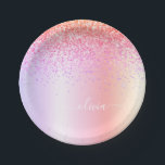 パステル レインボー ピンク ゴールド パープル グリッター モノグラム ペーパープレート<br><div class="desc">レインボー パステル オンブレ - パープル,  ゴールド,  ブラッシュ ピンク フェイク フォイル メタリック スパークル グリッター ブラッシュド メタル モノグラム 名前とイニシャル パーティー プレート。豪華で洗練されたスタイルが好きな人への、スイート 16 の誕生日、結婚式、ブライズ シャワー、記念日、ベビー シャワー、またはバチェロレッテ パーティーのギフトに最適。</div>