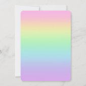 パステル レインボー ブライダル シャワー 招待状 (裏面)