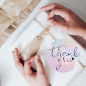 パステル レインボー モダン スクリプト サンクス ラウンドシール