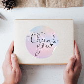 パステル レインボー モダン スクリプト サンクス ラウンドシール